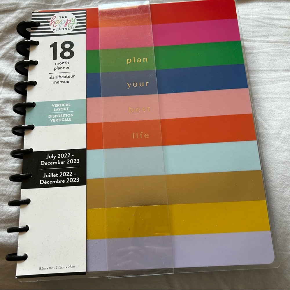 Happy Planner Big vertical weekly 18 month planner